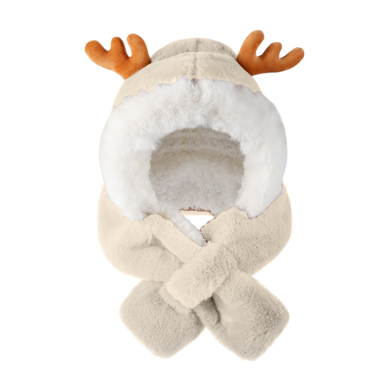 Children Hat Wind-proof Elk Kids Ear Protect Cap with Scarf Earflap