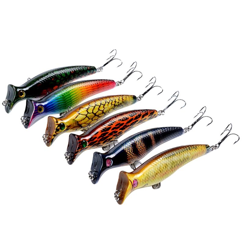 6 Pcs Fishing Lures Hard Minnow Baits, Life-Like Swimbait 12.4CM Fishing Lures, Swimbait for Saltwater Freshwater