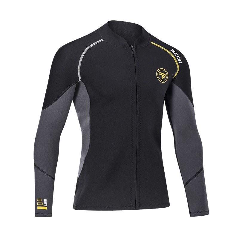 1.5MM neoprene diving jacket men & women wetsuit long sleeve snorkeling coat surfing jacket fishing winter thermal Swimwear