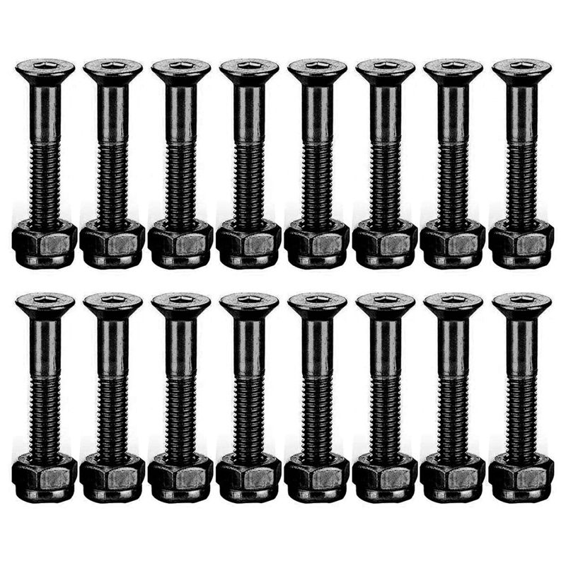 16 1 Inch Skateboard Mounting Hardware Screws Bolts Skateboard Hardware Screws Skateboard Parts