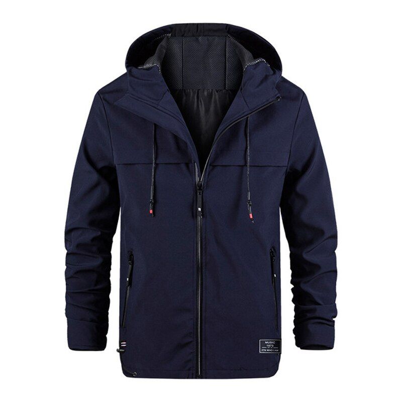 JACKSANQI Men Outdoor Softshell Hooded Jacket Spring Outdoor Sport Hiking Climbing Camping Windbreakers Male Coat RA392