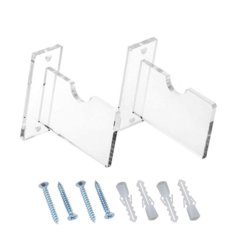 1 Pair Fishing Pole Display Stand Acrylic Fishing Rod Wall Mount Rod Holder Bracket Horizontal Hanger Rod Storage Rack