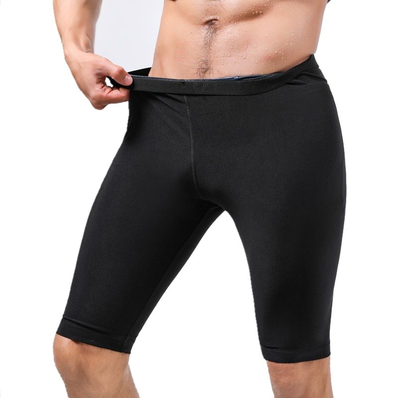 Gym Sauna Sweat Pants Waist Trainer Corset Thigh Trimmer Belt Men Hot Sweat Slimming Modeling Strap Weight Loss Legging Shapers