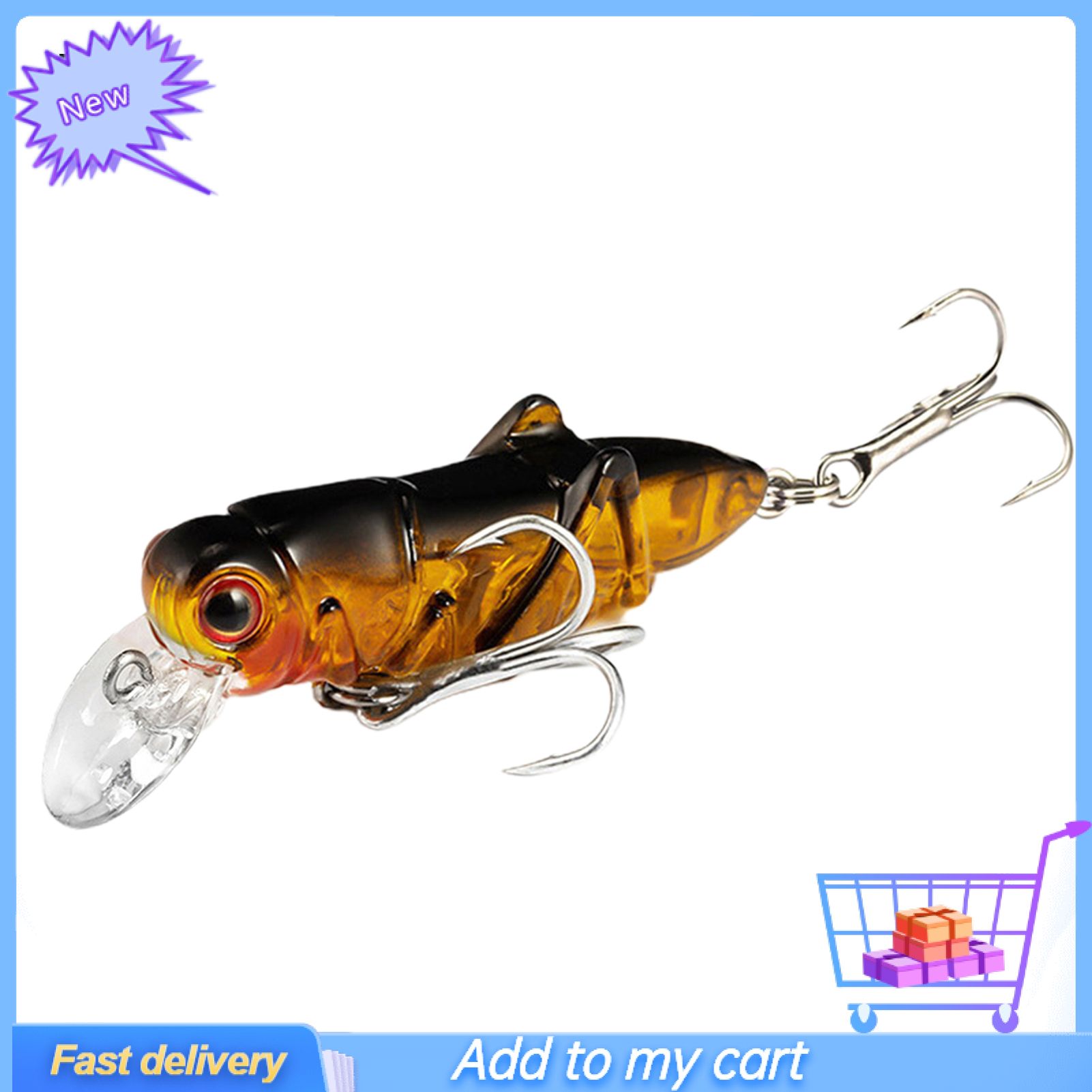 63mm Simulation Grasshopper Shape Fish Hard Lures   Bait Fishing Supplies