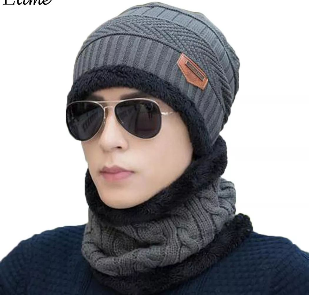 Winter Beanie & Neck Warmer Scarf Set-hot tupi