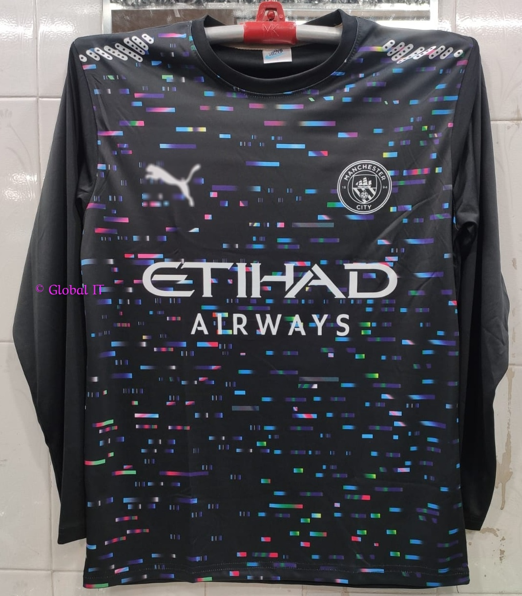 Manchester City Jersey (Full Sleeve)- Black
