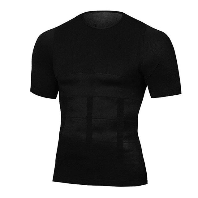Hot Men Body Toning T-Shirt Body Shaper Corrective sture Shirt Slimming Belt Belly Abdomen Fat Burning Compression Corset