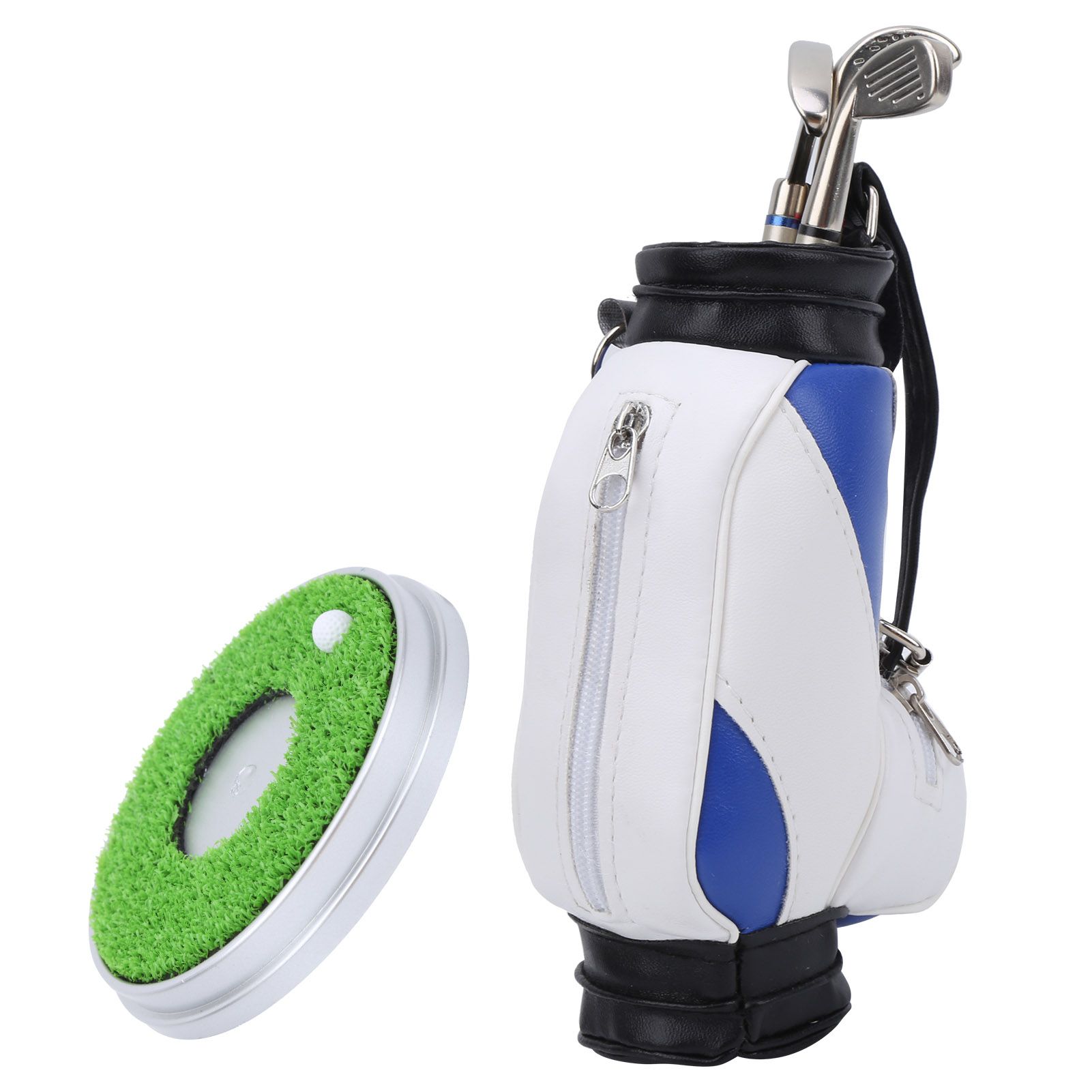 Mini Desktop Zinc Alloy Bag Pen Holder Base + Pens Souvenir Set Gift