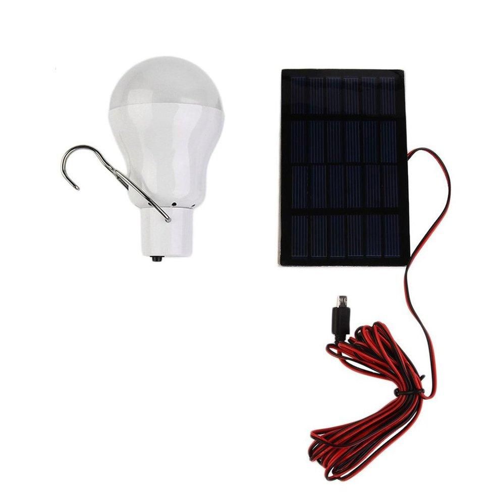 HA Portable Solar Power LED Bulb Lamp Outdoor Lighting Camp Tent Fishing Light