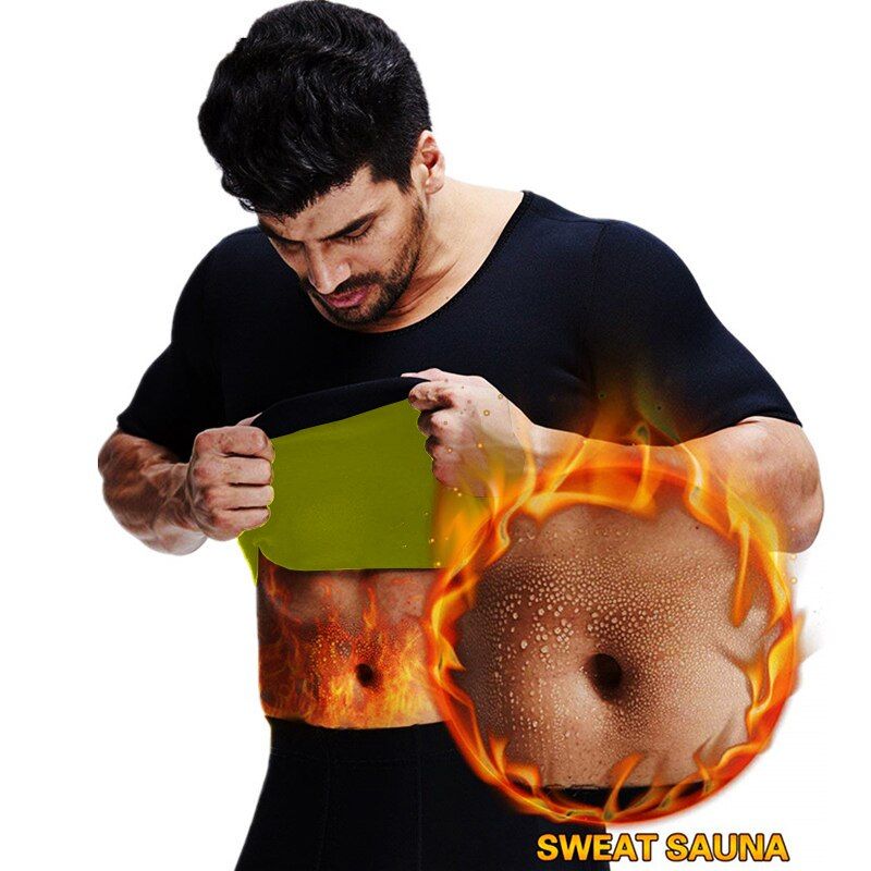 Neoprene Sauna suit fitness t Shirt Vest Plus Jersey Waist Trainer Thermal Underwear Men Srts Top 4XL 5XL Weight Loss Shapewea