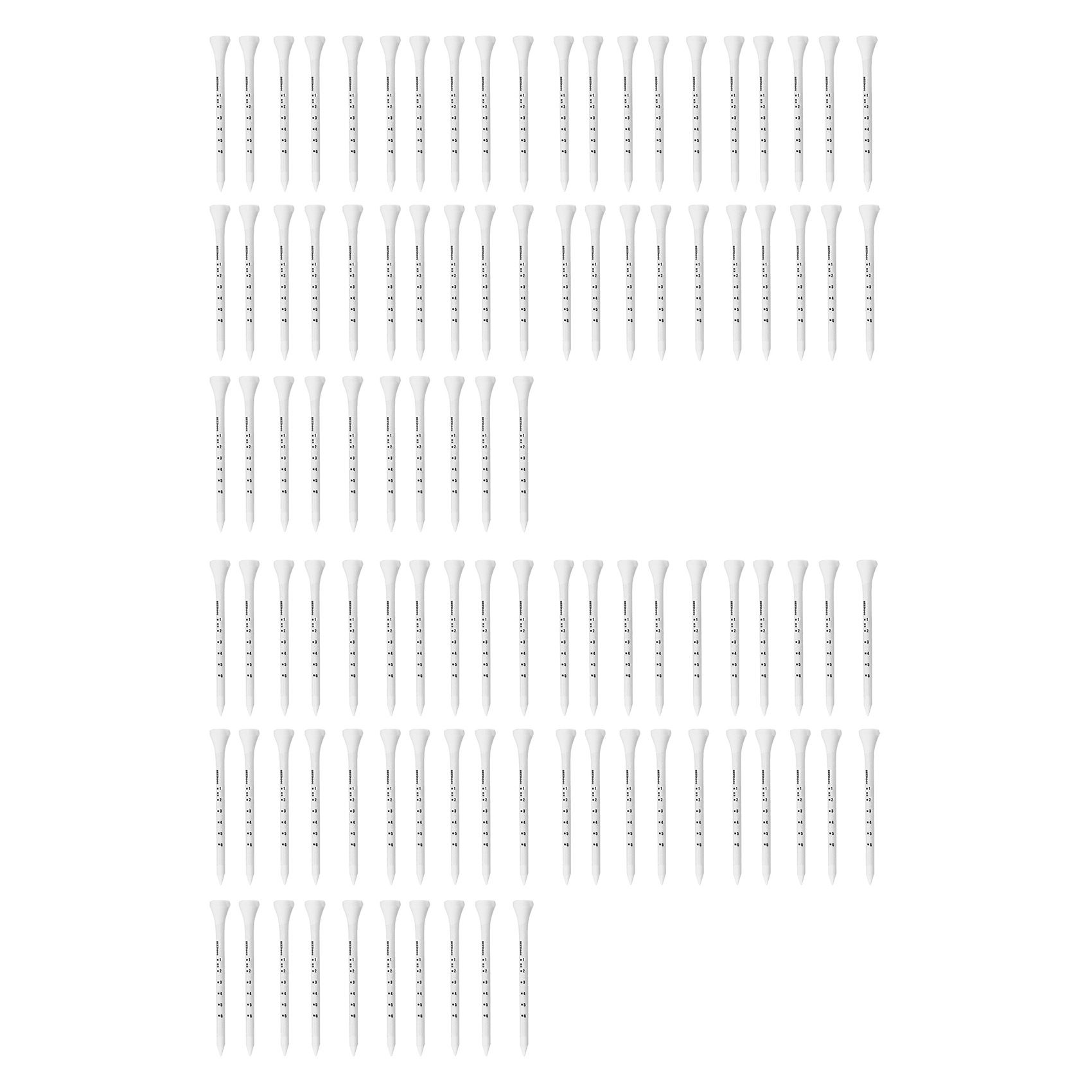 100Pcs Professional Golf 83mm White Golf Wood Tees Accessories Golf Training Aids