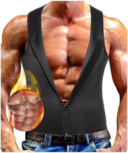 Fashion Hot Slim Body Shaper Men Gym Neoprene Sauna Vest Sauna Sweat Shirt Slimming Tank Fat Burning Shapewear Waist