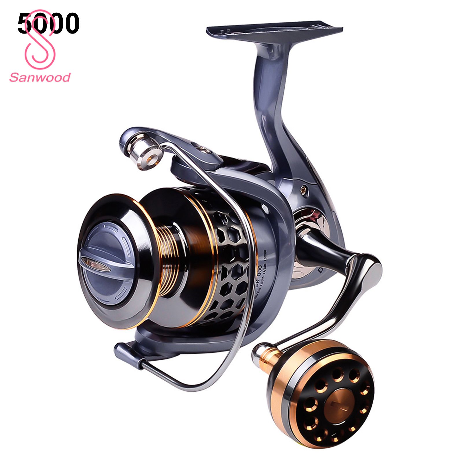 Spinning Fishing Wheel Good Grip Interchangeable Handle Fishing Reel