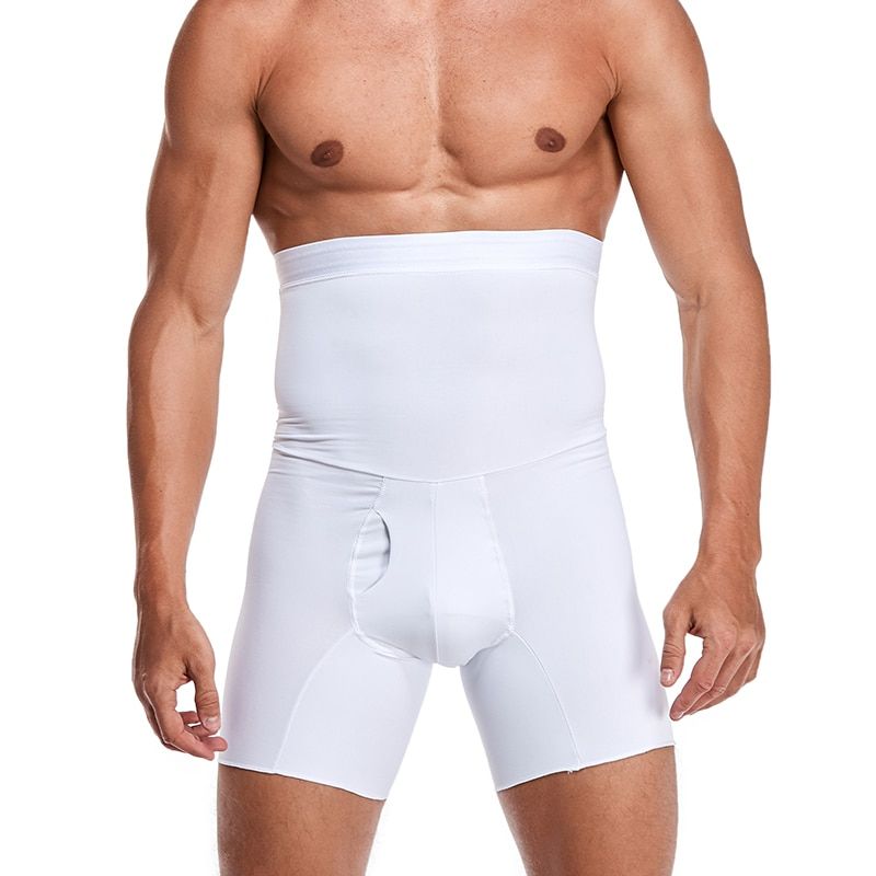 Men Body Shaper Compression Shorts Slimming Shapewear Waist Trainer Belly Control Panties Modeling Belt Anti Chafing Boxer Pants