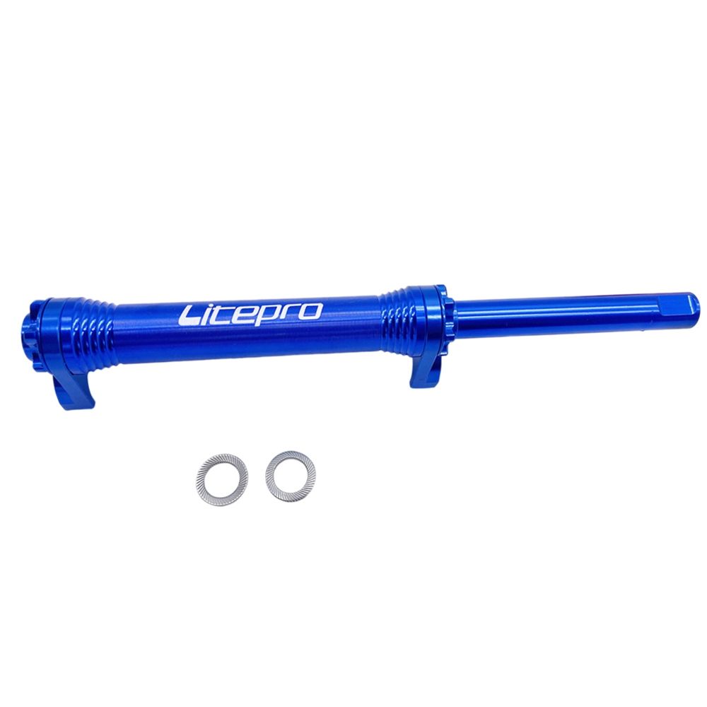 Litepro Aluminum Alloy Bicycle Racks Easy Wheel Extension Block Telescopic Rod for Brompton 3Sixty Folding Bike,Blue