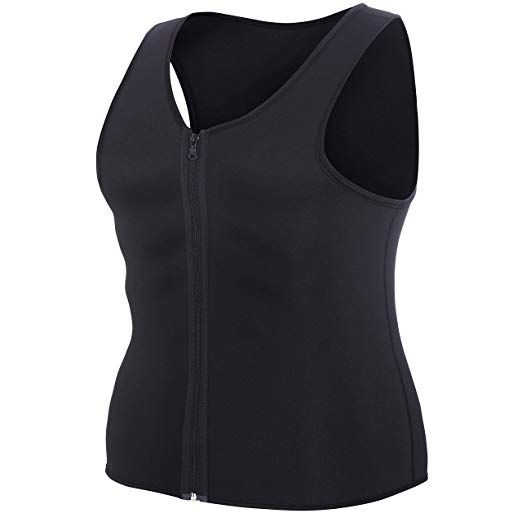 Men Waist Trainer Vest for Weight loss Hot Neoprene Corset Body Shaper Zipper Sauna Tank Top Workout Shapers Shirt Shapers