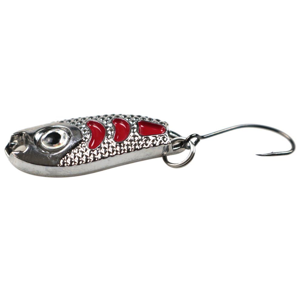 MA Bait Sequin Fake Bait Simulation  Bionic Sequin Hard Bait Horse Warp Mouth Fishing Helper Bait Trap Fishes-Silver