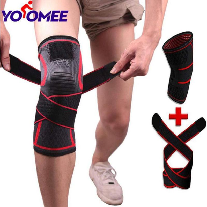 Yoomee 1 Pcs Knee Support Compression Sleeve Knee Pad, Arthritis Wrap Pad, ACL, Running, Pain Relief, Injury Recovery, Basketball Football Badminton and More