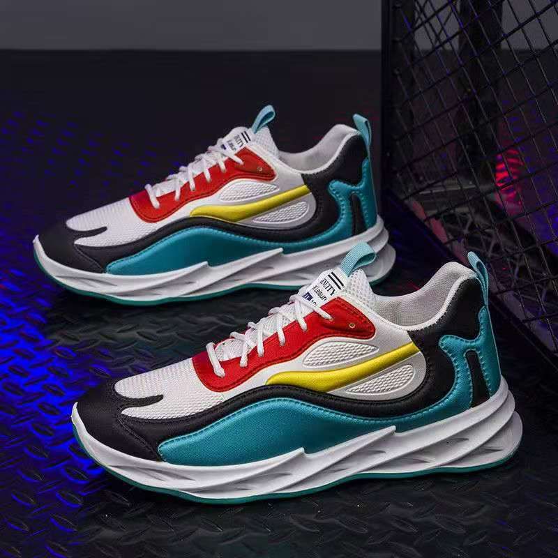 OIMG Men Summer Classic Fashion Casual Shoes Multi-Color Patchwork Sport Running Shoes