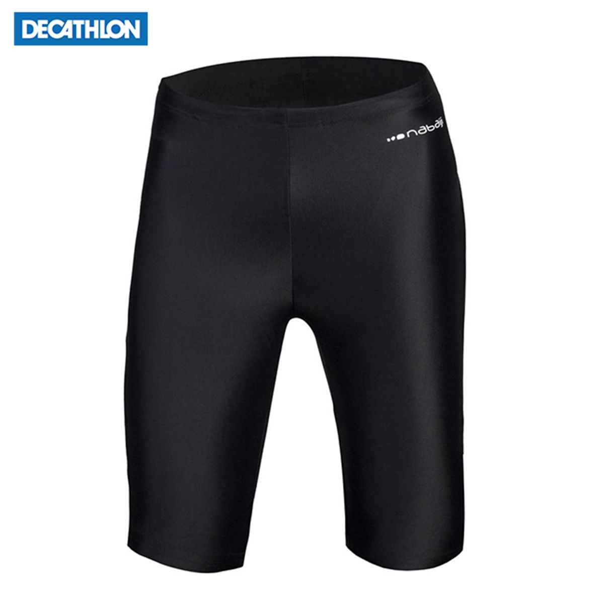 Decathlon Boys' Swimming Jammer 100 Basic Swimsuit Shorts - Black