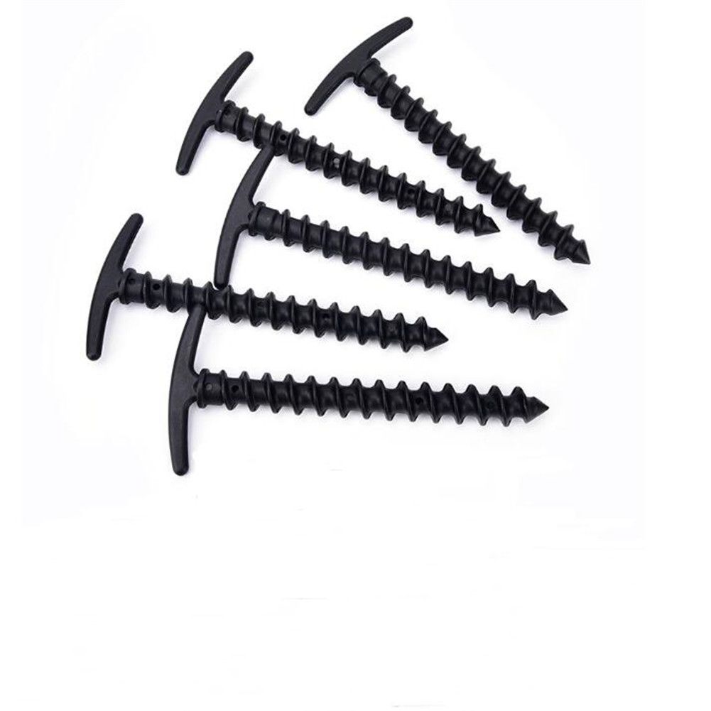 5pcs 14.5cm Portable Plastic Screw Spiral ent Peg Stakes Nail Outdoor Camping Awning rip Kit