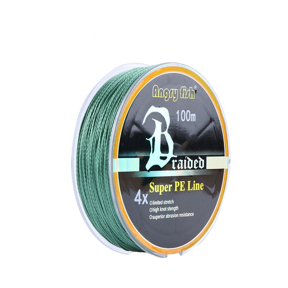 Yfashion ANGRYFISH Diominate PE Line 4 Strands Braided 100m/109yds Super Strong  10LB-80LB Dark een