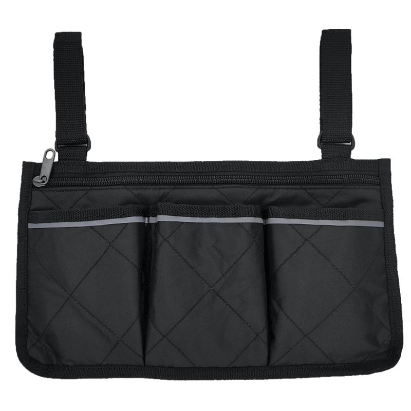 Wheelchair Side Bag for Back Wheelchair Storage Bag Pouch Fits Most Bed Rail Scooters Walker  & Manual Electric Wheelchair