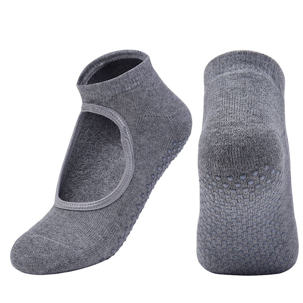 1 Pair Women Anti-slip Breathable Elastic Cotton Exercise Yoga Pilates Socks