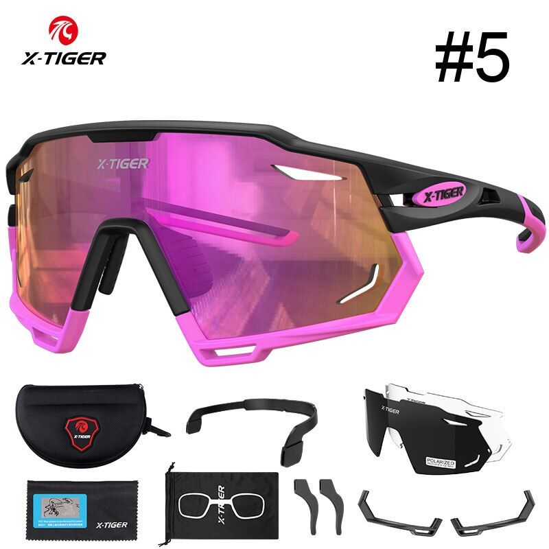 X-TIGER Cycling Glasses Sports Men's Cycling Sunglasses Mountain Polarized Bike Bicycle Glasses Road Anti-UV Cycling Eyewear