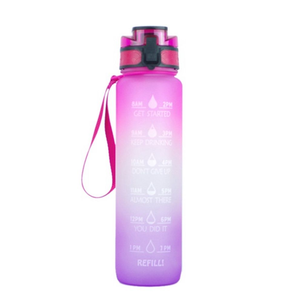 Direct Drinking Sports Bottle (1000 Ml)Drinking Water Bottles with Time Marker Sports Gym Bottles Outdoor Drink Bottle-A