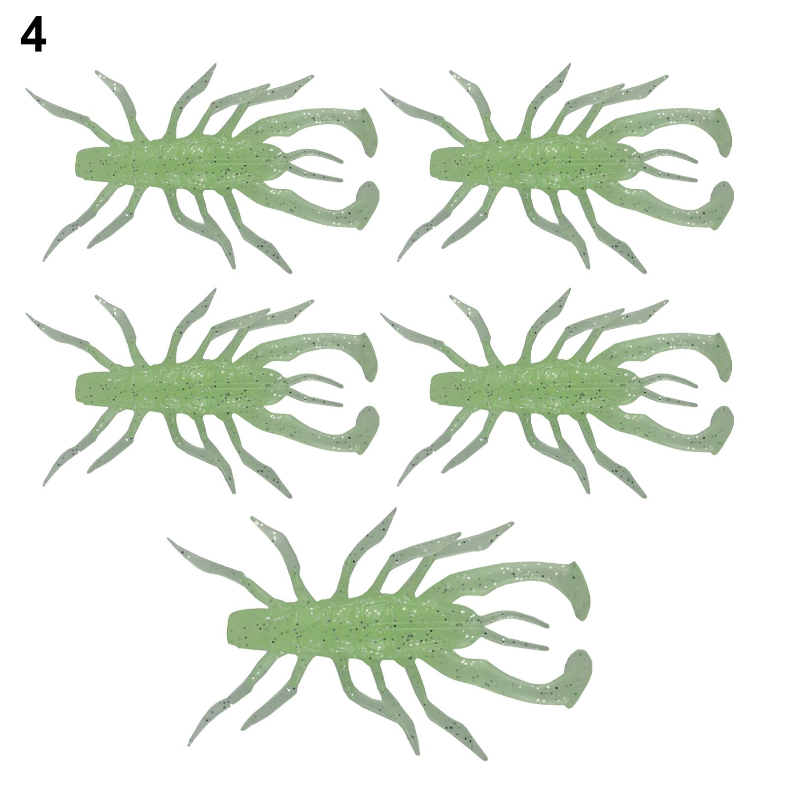 Shrimp Baits 3D Design Reflect Sequins Fishing Shrimp Lures