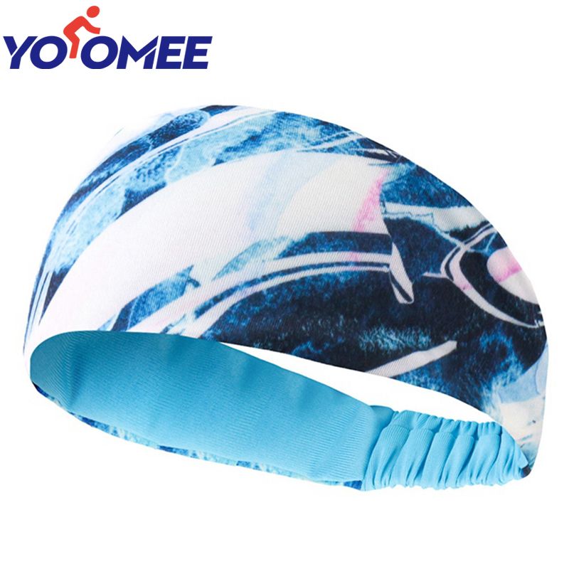 Yoga Gym Head Band Hair Bandage Sweat Band Sport Headband Running Fitness Sweatband Elastic Absorbent Sweat Cycling Jog Tennis