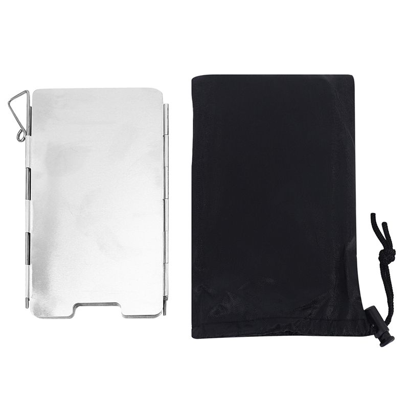 9 Plates Foldable Outdoor Camping Cooking Cooker Gas Stove Wind Shield Screens Windshield
