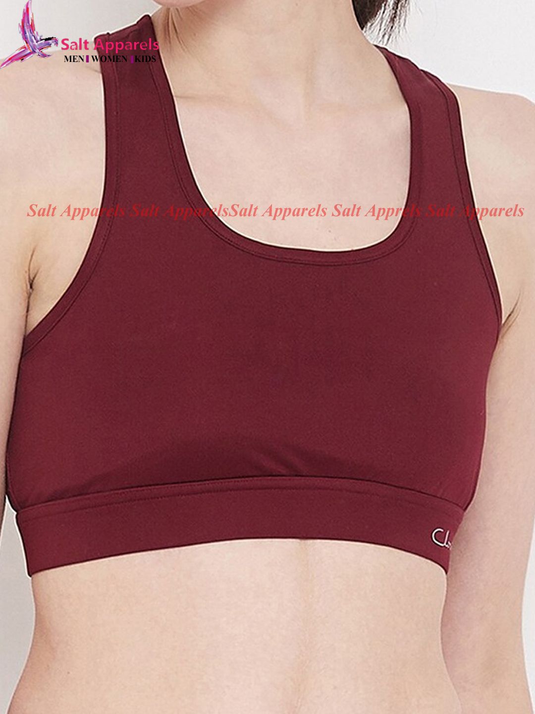 Maroon-X shape-Sports Bra