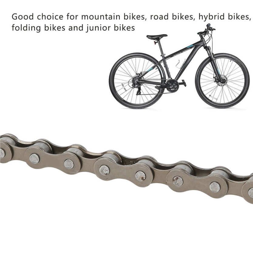 116 Links Bicycle Chain Universal Single Speed High Strength Mountain Bike Derailleur