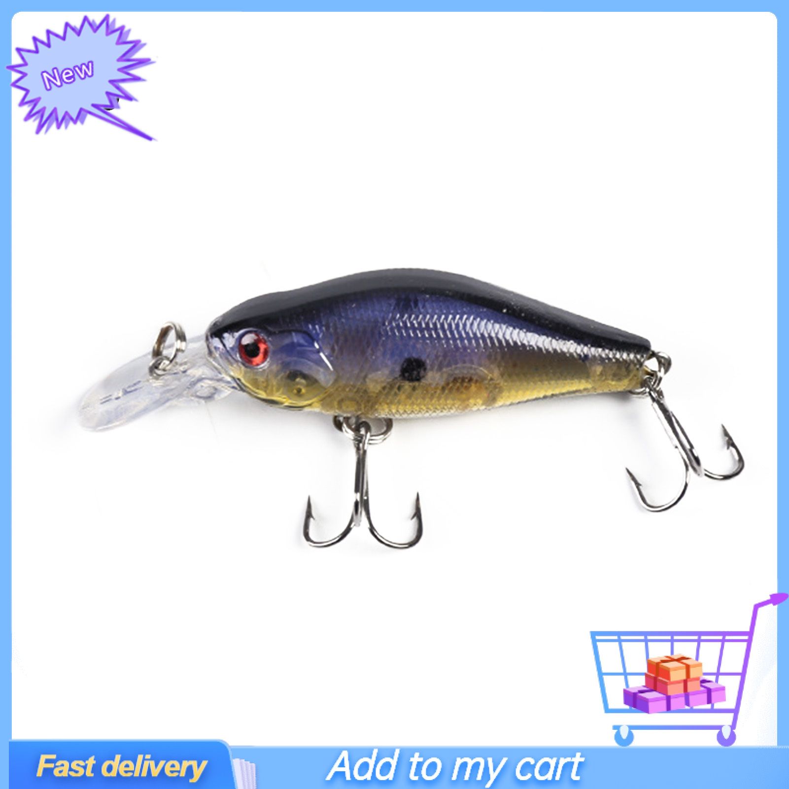 7cm Outdoor Winter Freshwater Sea Fishing Bionic  Hard Bait Lure Tackle