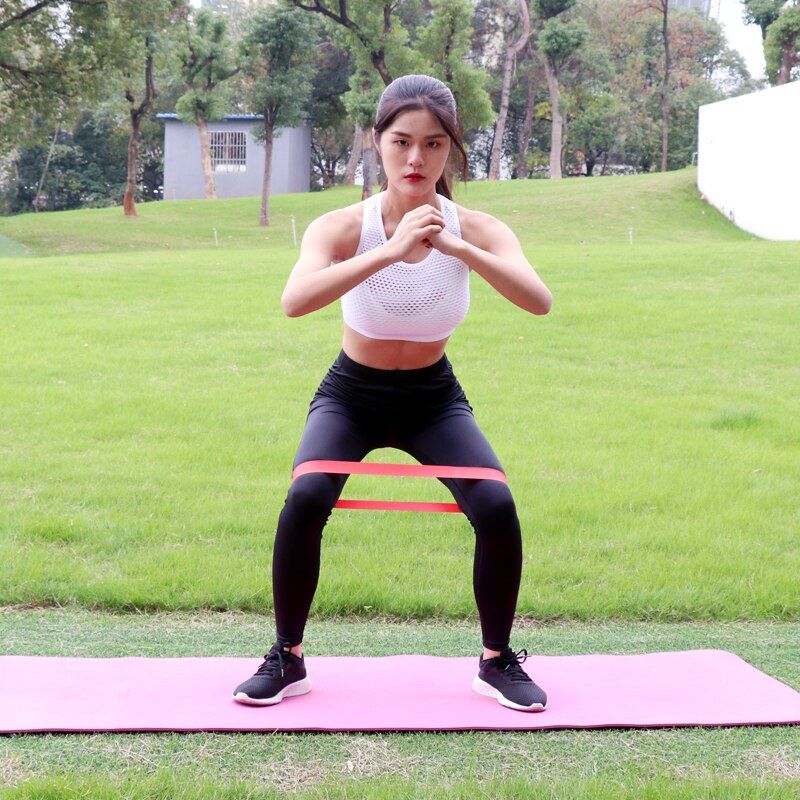 5 Pcs Yoga Workout Sport Elastic Bands Rubber Training Exercise Equipments (Multi-Color)