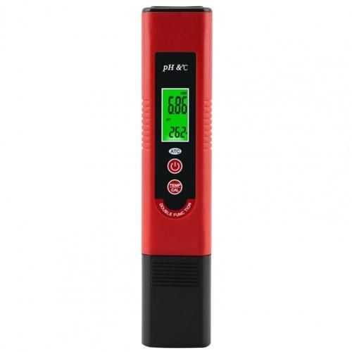 Convenient to Read Red Professional Digital PH Tester for Drinking Water