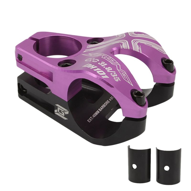 ZEROING Bicycle Stem AM/DH/DJ/FR Mountain Bike Stem 31.8mm/35mm Diameter Short Handle Aluminum Alloy Riser Accessories