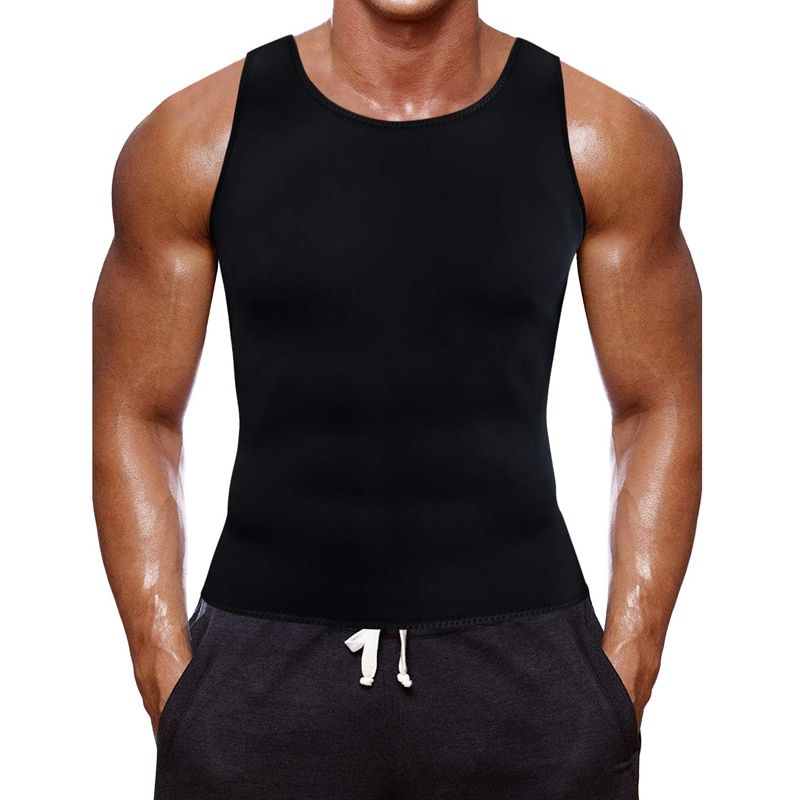 Men Sweat Vest Neoprene Body Shapers Weight Loss Sauna Shapewear Workout Slimming Shirt Waist Trainer Fitness Suit Gym Tank Tops