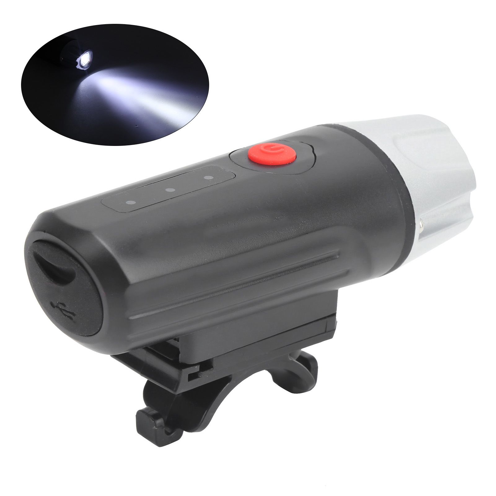 Himeng La GUB Bicycle Headlight Tail Light Set USB Rechargeable Cycling Front Rear Warning