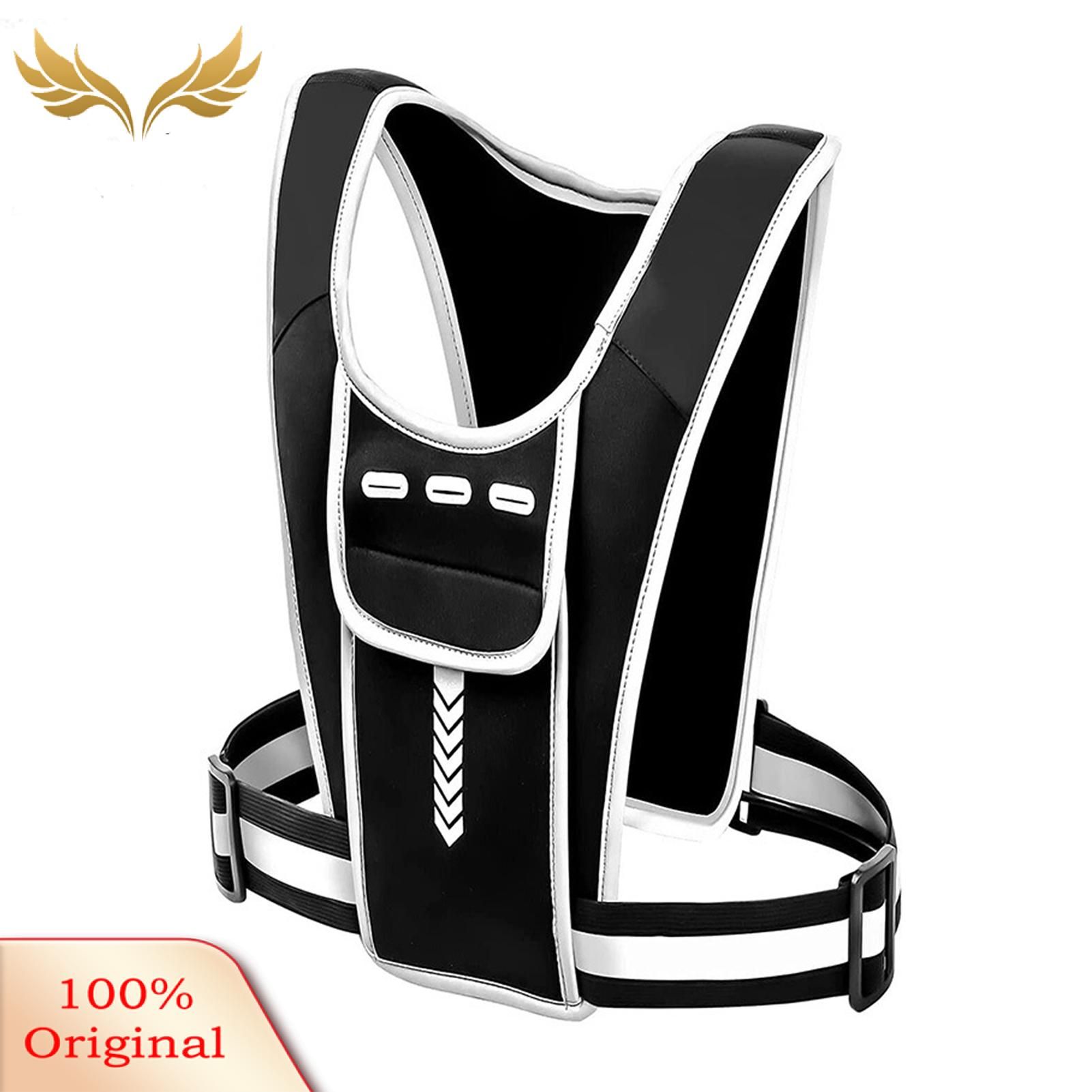 SuperRide Reflective Chest Bag Earphone Hole Design Reflective Personal Fitness Water Bottle Chest Bag