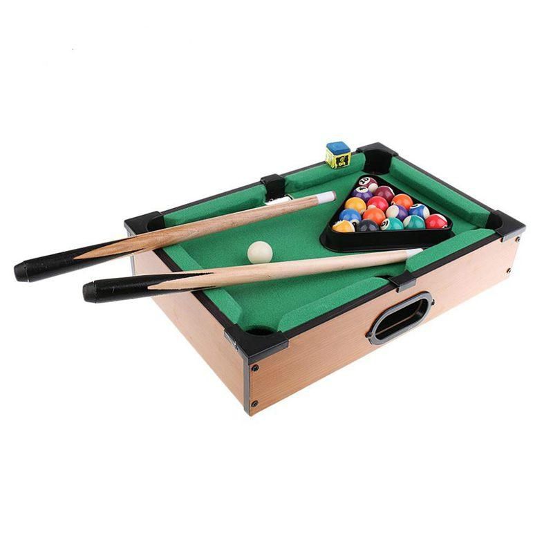 Mini Tabletop Pool Table Desktop Billiards Sets Children\'S Play Sports Balls Sports Toys Xmas Gift Family Fun Entertainment
