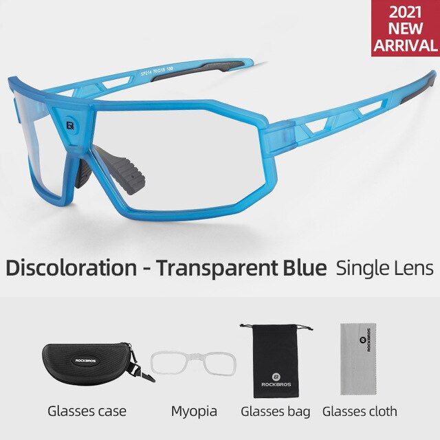 ROCKBROS Photochromic Cycling Sunglasses Eyewear UV400 MTB Road Bicycle Myopia Goggles For Women Men Outdoor Sports Bike Glasses