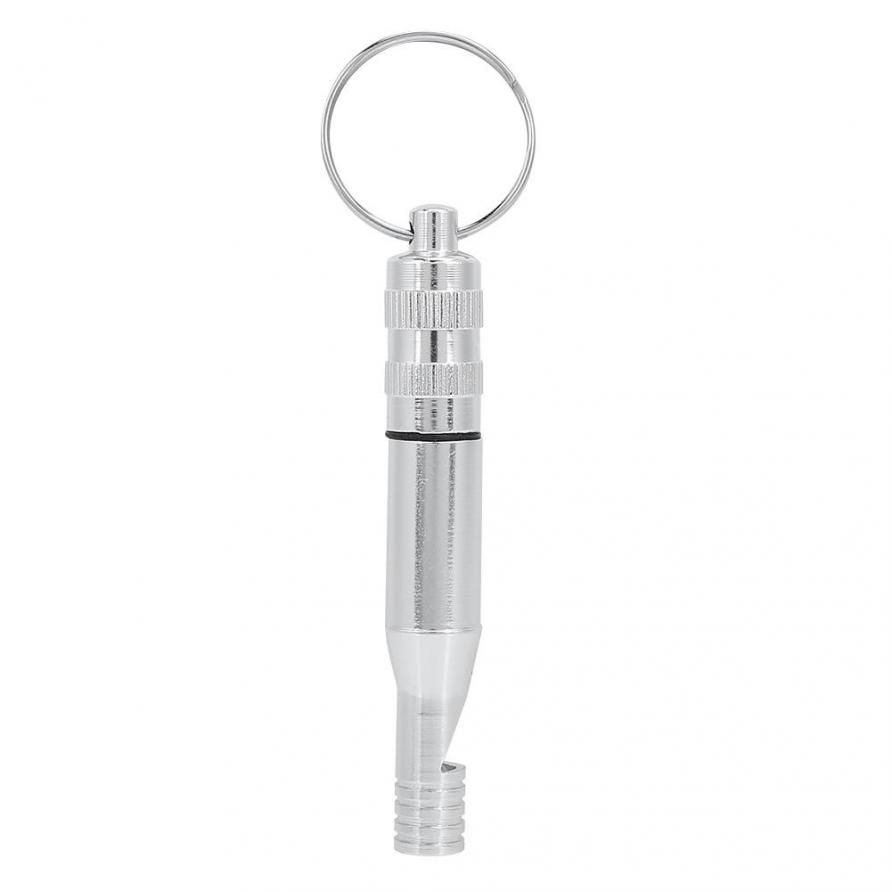 Outdoor Survival Aluminum Alloy Whistle Det hable Hiking Camping Emergency Lifesaving ool