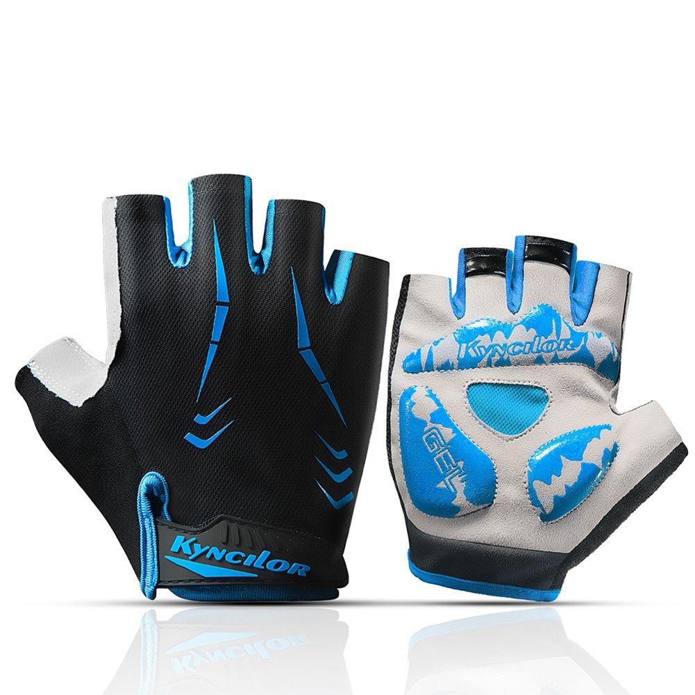 Yfashion Cycling Anti-slip Anti-sweat Men Women Half Finger loves Breathable Anti-shock Sports loves