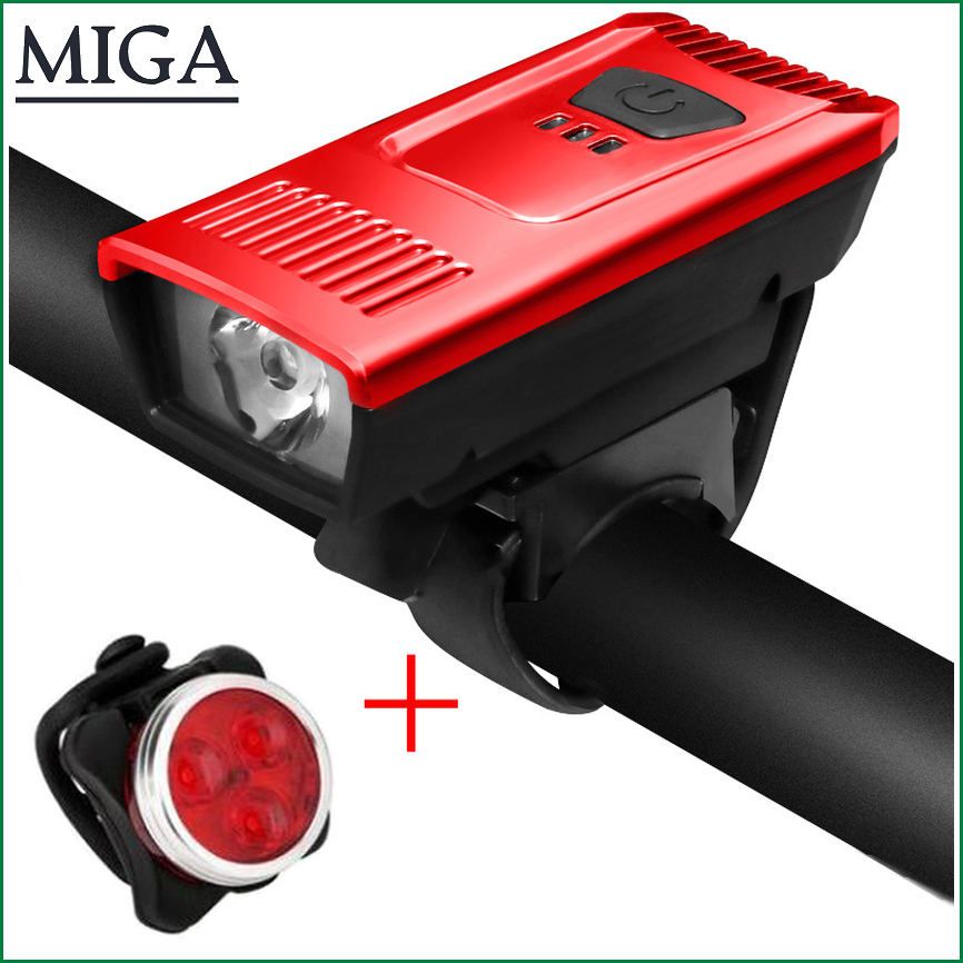 New Bike Headlight Bicycle Front Light USB Rechargeable Waterproof Power Display Highlight LED Lamp Cycle Flash Light