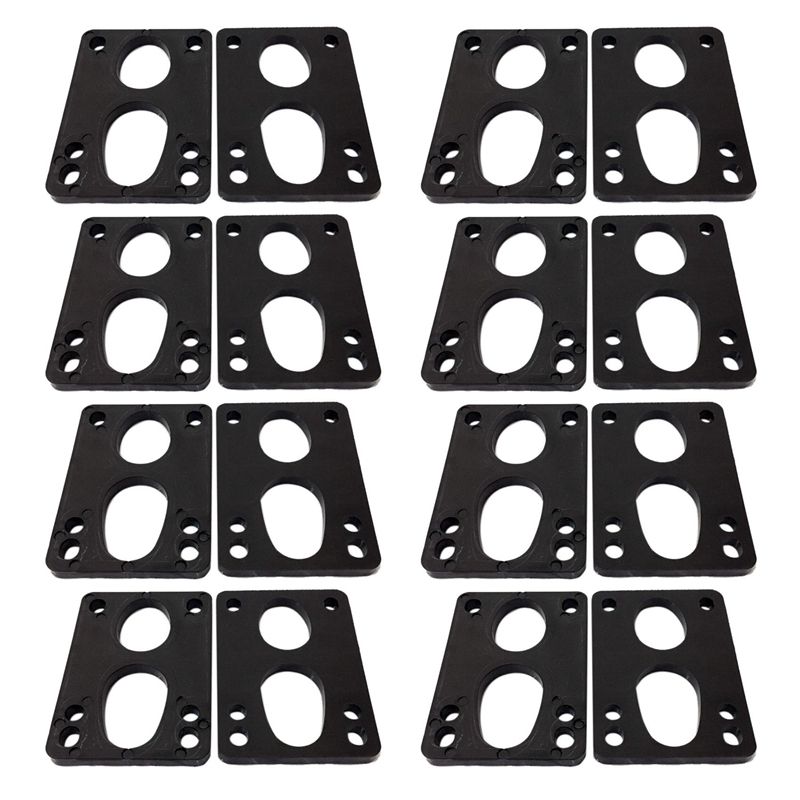 16Pcs Skateboard Riser Pads mm 6mm (1/4Inch) Riser Pads Skateboard Shock Pads Soft Longboard Shockpads