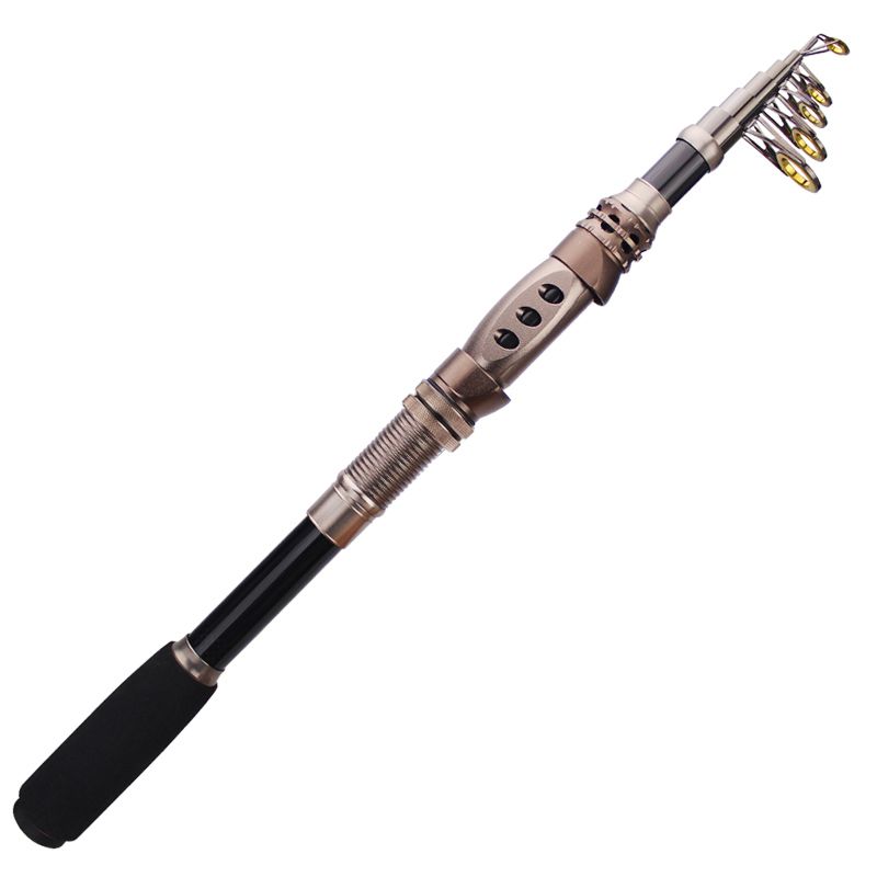 Yfashion elescopic Fishing Rod Saltwater ravel Spinning Fishing Rods Poles Retractable Fishing Pole Rods 1.8M