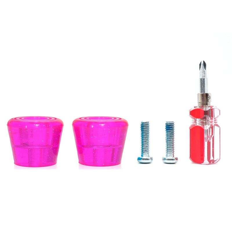 Double Row Skate Brake Toe Roller Skate Toe Stops Plugs Rubber Brake Block Durable PU Toe Stops 2-Pack with Screws